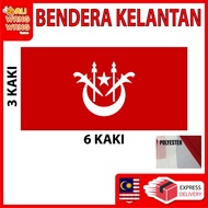 1 PC BENDERA KELANTAN 3 KAKI x 6 KAKI / Bendera Negeri / NATIONAL FLAGS (Polyester)