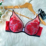 ️ Red Lace Bra Non-Irritating To The Skin Size : D75/34