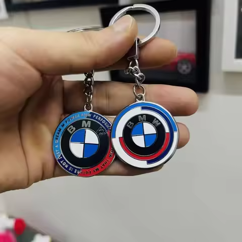 50th Anniversary Car Logo Emblem Keychain for BMW X1 X3 X4 X5 E46 E90 F20 E60 E39 F10 E87 M1 M2 M3 M