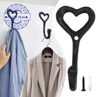Retro Heart-shaped Hook Wrought Iron Hooks Bedroom Hook Holder Home Hat Storage Mounted Vintage G5c9
