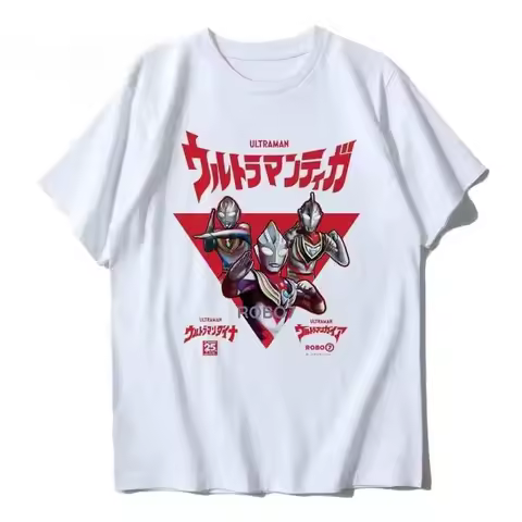 Heisei Three Superman Short Sleeve Anime Derivative 80 Superman Dana Gaia Diga 3D T-shirt Men's and 