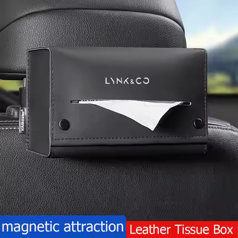 Car seat back hanging magnetic tissue box suitable for LYNK & CO 01 900 02 03 PHEV 05 06 07 08 09 EM