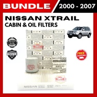 BUNDLE CABIN & OIL FILTERS for NISSAN XTRAIL (2000-2007) (R - 27277-4M400/15208-65f00)