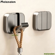 MELEN No Drill Wall Hook, Foldable Hidden Hanging Rack, Premium Self-adhesive Waterproof Alloy Punch