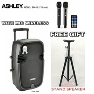 SPEAKER PORTABLE 15 INCH ORIGINAL ASHLEY SPA 15 SPEAKER KARAOKE ASHLEY