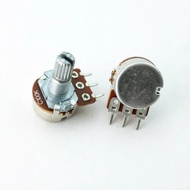 2PCS WH148 16 Type Mono Carbon Film Potentiometer C5K C10K C20K C25K C100K C50K Flower Shaft 15mm 3-