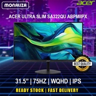 Acer Ultra Slim Monitor SA322QU ABMIIPX 31.5″ Inch IPS WQHD 75HZ 2K