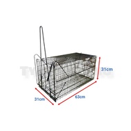 Black Heavy Duty Musang Cage / Cat Cage Trap / Perangkap Musang Kucing Hitam
