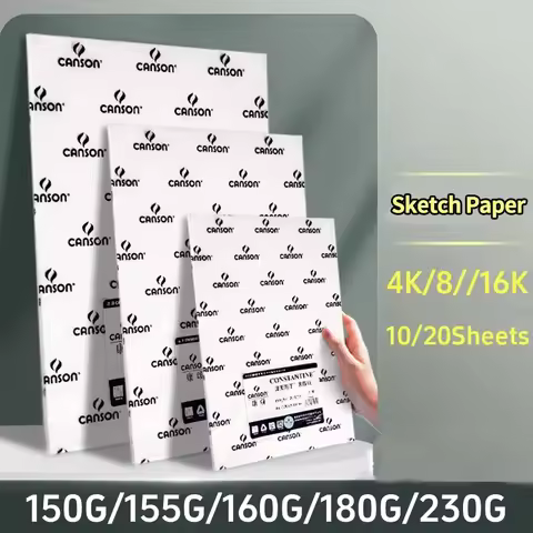 10/20 Sheets Artist Watercolor Paper 150-230gsm Thick & Fine Grain for Gouache Acrylic Pen Professio