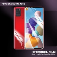 DW DW DW| Anti-Scratch Samsung A21s Hydrogel Film Clear Anti-Glare Anti-Spy Anti-Blu Light Not Tempe