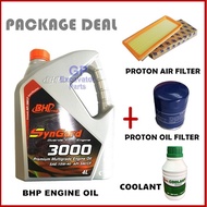 (100% Original Oil)Package - BHP Engine Oil SynGard 3000 + Proton Oil & Proton Air Filter + Coolant