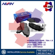 Honda City GM6,T9A,TRO,TMO, Jazz GE8, CRZ Nissin Front Brake Pad