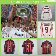 2006/2007 AC MILAN retro jersey-MILAN 06/07 final football shirt short sleeve   long sleeve jersey-Shevchenko Nesta Stam Maldini Kaka Inzaghi เสื้อแมนยู ชุดฟุตบอลผู้ชาย ชุดบอล