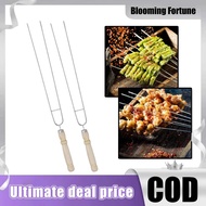 Reusable Barbecue Kebab Stick Stainless Steel BBQ Skewer Sturdy Reusable Barbecue Rod Stainless Stee