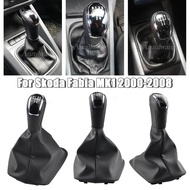 Fit for Skoda Fabia MK1 2000 - 2008 5 Speed Pu Leather + Plastic Gear Shift Knob