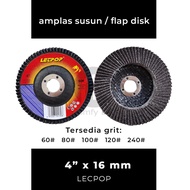 [4”x16mm] 4 Inch Stacking Sandpaper / Flap Disc 100x16mm LECPOP