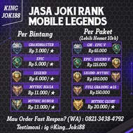 Jasa Joki Rank Mobile Legend Termurah &amp; Terpercaya