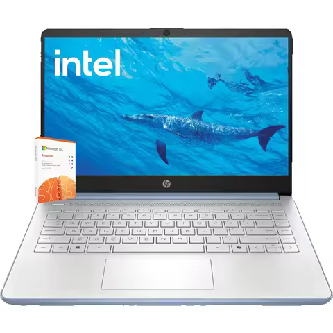 HP 14" HD LED Ultra Light Laptop with 1-Year Microsoft 365,Intel Processor N150,4GB RAM,128GB UFS,Wi