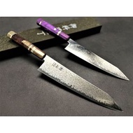 🇯🇵初心 砂嵐 黑染鏡面 多層鋼 VG10 劍形牛刀 210mm 💓 花梨三銀卷 💓 日本高級廚刀