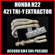 Honda H22 SM4 SV4 Prelude JASMA Power Driven 421 Tri-Y Extractor Header