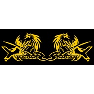 Cutting sticker sticker Car Glass body sticker/ SAMURAI Motorcycle X Right & Left.