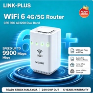READY STOCK MALAYSIA LINK-PLUS CPE PRO AC1200 WiFi 6 4G/5G Router Dual Band 2.4GHz+5GHz 4G LTE CAT6 