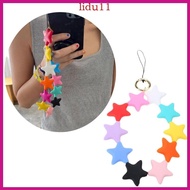 LID Silicone Star Pendant Room Adornments Elegant Keychain Charm Keyrings Adornment