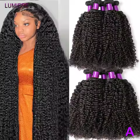 28 30inch Afro Kinky Curly Human Hair Bundle Deal Brazilian Afro Deep Jerry Curly Raw Raw Virgin Hum