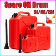 Fuel Tank Spare Oil Drum Plastik Gasoline Gallon Spare Fuel Gallon 5L/10L/20L Tank Tong Minyak