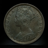 PCGS 評級AU53 1901年H 維多利亞女皇 香港大一仙 銅幣 Hong Kong Victoria Cent