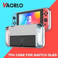 VAORLO Transparent TPU Protective Case For Nintendo Switch OLED Dockable Soft Shockproof Cover Shell Nintendo Accessories
