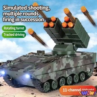 Children Simulation Military Missile Remote Control Car Track Driving Lift Launch Table Launch Missi
