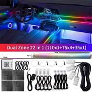 Dual Zone 18 in 1 Symphony RGB Car Ambient Light Interior LED Neon Acrylic Strip Atmosphere Lighting