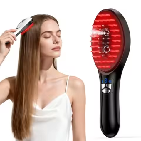 6-in-1 Rechargeable Scalp Massager Oil Applicator Nano Mist Electric Scalp Vibration Brush for Home 