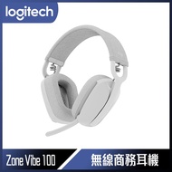 【10週年慶10%回饋】Logitech 羅技 Zone Vibe​ ​100 無線藍牙耳機麥克風 - 珍珠白