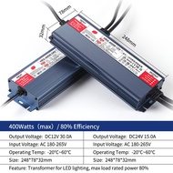 12V 24V LED Power Supply AC To DC Transformer  400W Converter for LED Strip Light Bulb LED Driver