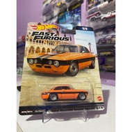 HOT WHEELS FAST FURIOUS ALFA ROMEO GIULIA SPRINT GTA