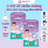 Super Dry Bobby Diapers Size L36+2 Pieces for Babies from 9 Kg to 14 Kg - Thanh Ngan Diaper Warehous