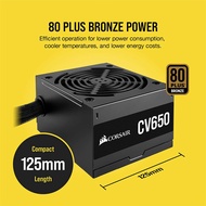 Corsair CV650 CV Series 650 Watt 80 PLUS BRONZE GAMING OC Power Supply