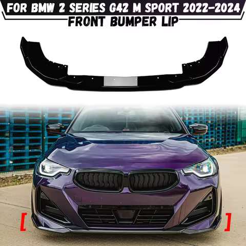 For BMW 2 Series G42 218i 220i 220d 230i Coupe M Sport 2022 2023 2024 Front Bumper Lip Chin Spoiler 