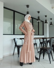 RED LOVE 136 / GAMIS DUYUNG SELENDANG RENDA/ GAMIS TUTU SELENDANG BORDIR/ GAMIS DUYUNG SELENDANG