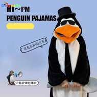 Piyama Penguin Elegan Lucu Kreatif Lowbrow Penguin Onesie Piyama Abstrak Kostum Pesta Prank Hadiah P