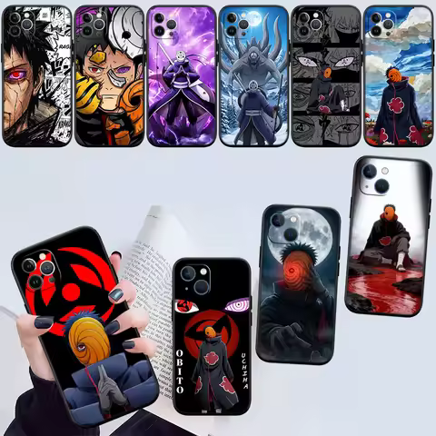 RA27 NARUTO Uchiha Obito New High-End Shell Phone Case for iPhone 16 15 14 13 12 Pro Max Plus Mini