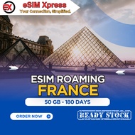 eSIM Prancis 50 GB Data | 180 Days | eSIM Roaming | eSIM Travel France