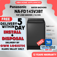 [FREE BASIC INSTALL] Panasonic NA-FD145V3BT 14.5kg Easy Hygiene & Convenient Top Load Washing Machin
