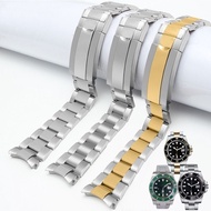 [HOT JUXXKWIHGWH 514] นาฬิกาสร้อยข้อมือสำหรับ Rolex DAYTONA GMT SUBMARINER นาฬิกาอุปกรณ์เสริมสายโลหะสแตนเลสดึง Clasp นาฬิกา Chain