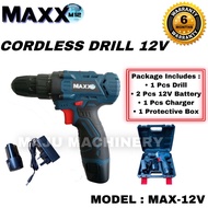 MAXX CORDLESS DRILL 12V Li-ion Battery