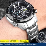 Untuk Casio Precision Tali Jam Tangan Keluli Tahan Karat EQB-501 EQB-500 EQB-800 Siri Melengkung Akh