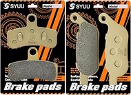 SYUU Motorcycle Replacement Front Rear Brake Pads Brakes for Harley Davidson FLSTFB Fat Boy Special/