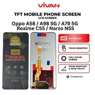 VIVAN LCD Touchscreen Oppo A58 / A98 5G / A79 5G / C55 / Narzo N55 Original